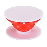 Smart Phone Expanding Stand and Grip, NOKEA Expanding Stand Holder Universal Finger Holder With Anti-fall Phone Air Sac Smartphone Desk stand Grip (White/Red/White)