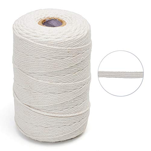 image for Ihomepark Natural Cotton Cooking Twine, 656 Feet Food Safe Baking Butc