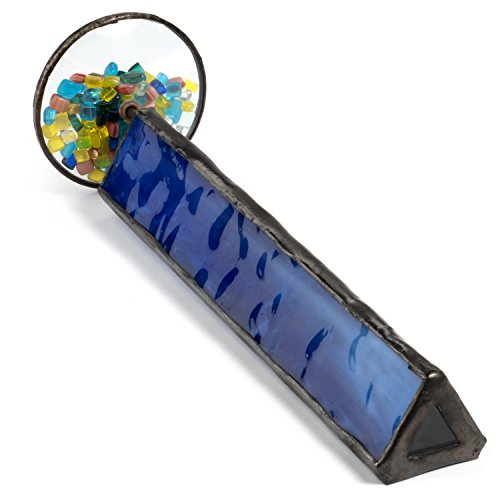 J Devlin Kal 103 Tumble Wheel Kaleidoscope Blue with Glass Chips