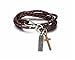 ERAWAN New Surfer Men's Vintage Hemp Wrap Leather Wristband Bracelet Cuff Black Brown EW sakcharn (Black)