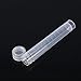 10pcs 10ml Clear Plastic Sample Test Tubes with Screw Caps Calibration for Scientific Experiment