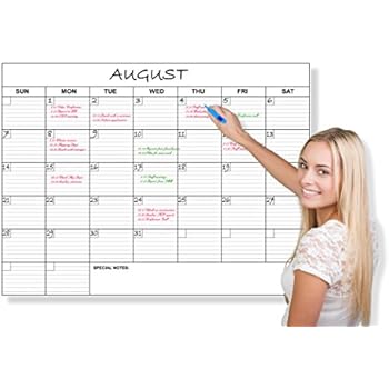 Amazon.com : Laminated Jumbo Wall Calendar : Large Calander : Office ...