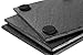 Juvale 8-Piece Square Black Slate Coasters Set for Coffee Table - 4 x 4 in Black Stoneware - Smooth Edge & Absorbent Surface with Holder for Kitchen Table & Laser Engraving