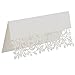 H&D Flower Laser Cut Wedding Party Name Setting Place Cards Table Decoration (Ivory, 120pcs/ 10bags)