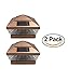4 Pack Copper Square 6x6 Solar Powered LED Post Cap Lights PL248
