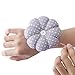 NEOVIVA Pincushions for Sewing with Wristband, Cute Wrist Pin Cushion for Daily Needlework, Style Pumpkin, Pack of 2, Polka Dots Lavender Fog