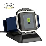 Fitbit Blaze Charger, Charger Stand, Replacement Charging Dock Station, Charger Cradle for Fitbit Blaze Smart Fitness Watch with Phone Holder and USB Charger Cable - Black