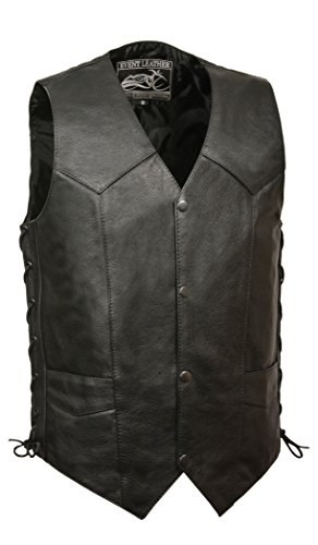 Event leather Men's Gun Holster Side Lace Vest with 4 Snap Closure (Black, 5X-Large)