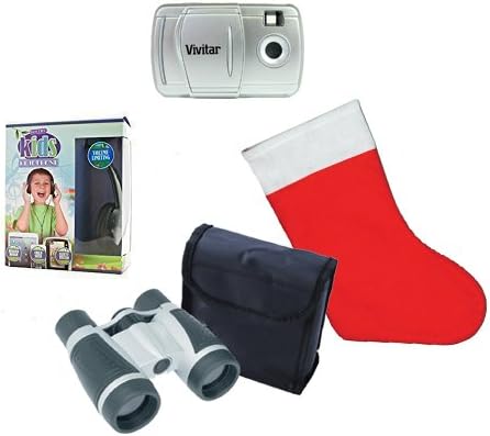 Boy's Pre-stuffed Holiday Stocking Includes Portable Speaker with FM Radio, Binocular with Case and Headphone