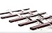 TOPIA HANGER Pants Hangers, Deluxe Cherry Wood Skirt Hangers with 2 Big Premium Metal Clips and 360° Swivel Anti-Rust Flat Hook, 20 Pack Boutique Hanger for Skirts, Trousers, Jeans, Slacks, CT03M