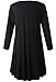 LARACE Women’s 3/4 Sleeve Casual Swing T-Shirt Dresses(1X, Black)