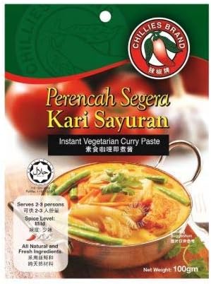 NT# Chillies Brand Instant Curry Paste - Vegetarian 100g -All Natural and Trans Free
