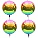 Eanjia Rainbow Ombre 4D Gradient Color Foil Round Balloons 4pcs 16