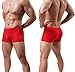YuKaiChen Men's Ice Silk Underwear Seamless Short Boxer Briefs 4-Pack L