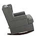 Baby Relax Harlow Wingback Nursery Room Rocker with Nail Heads, Charcoal