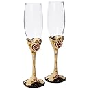 vintage wedding toasting glasses