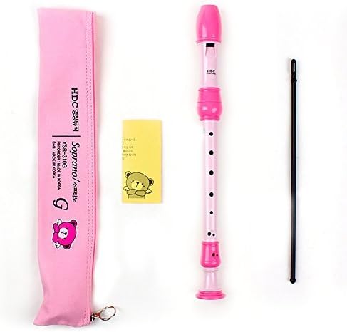 Youngchang YSR-310G Student Soprano Recorder With Cleaning Rod + Case Bag Music Instrument - Pink