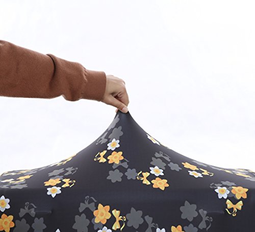 Fvstar Washable Luggage Cover Protector Spandex Suitcase Cover for Travel (M (22-24 inch Luggage), Color 24)