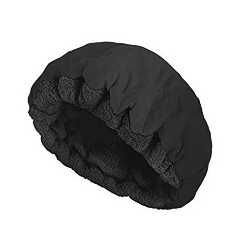 Deep Conditioning Thermal Heat Cap - Disposable Shower Caps, Curly Girl Method, Steaming Haircare Therapy, Oil Treatments, Hair Mask Therapy, Soft, Plush Cotton, Stretchy Nylon, Safe Microwave Cap - Thumbnail 7