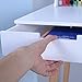 Facilehome Dressing Table Dressing Mirror with 2 Makeups Drawers,White