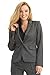 Rekucci Collection Women's One Button Tailored Stretch Wool Suit Jacket (4,Grey Glencheck)