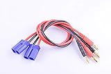 Hengfuntong-Elec 2PCS EC5 Connector Male to 4mm Banana Plug Charge Lead with 14awg 11.8