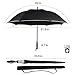 Golf Umbrella, 62 Inch Large Oversize Sport Umbrella Automatic Open Rain Wind Resistant UV Protection Stick Umbrella for Men, Women, Black