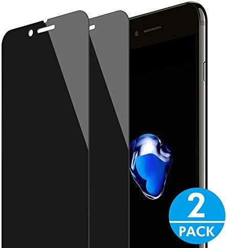 Privacy Screen iPhone 7 Plus ACEIken Anti-Spy Tempered Glass Screen Protector Film, 9H Hardness, 3D Touch Compatible, for Apple iPhone 7 Plus 5.5" Black (2-Pack)