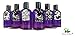 BAIRE BOTTLES - 4 oz PURPLE PLASTIC REFILLABLE BOTTLES with BLACK FLIP DISC CAPS-TRAVEL or GIFTING Personal Care Products-LIGHT BLOCKING PURPLE, PET, BPA Free - 6 Pack,BONUS 6 FLORAL LABELS