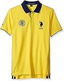 U.S. Polo Association Men's Slim Fit Solid Crest Polo