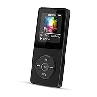 AGPTEK A02 8GB & 70 Hours Playback MP3 Lossless Sound Music Player (Supports up to 128GB),Black