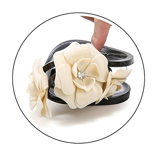 Women Cute Fruit Non-Slip Shower Sandals,FAPIZI House Soft Foams Sole Pool Slippers Outdoor Camellia Shoes Black