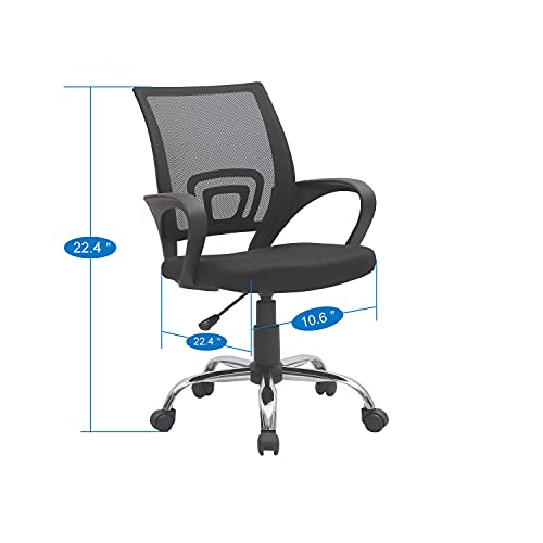 Naomi Home Mesh MidBack Height Adjustable Swivel Office Chair with