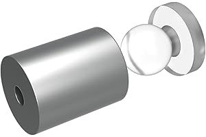 WIRED4SIGNS USA Snapfix | Hidden Clip-In Acrylic Standoffs For Signs | Easiest signage mount to install | 25 pack - Small - Silver