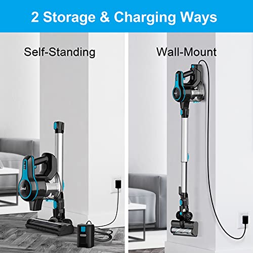 INSE Cordless Vacuum Cleaner, 23Kpa 265W Powerful Suction Stick Vacuum Cleaner, Up to 45min