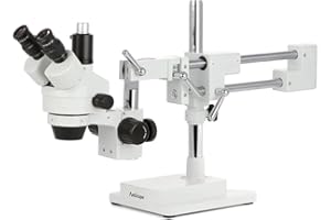 AmScope SM-4TPZ Professional Trinocular Stereo Zoom Microscope with Simultaneous Focus Control, WH10x Eyepieces, 3.5X-90X Mag