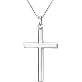 NORBU S925 Cross Necklace for Women, 18K Gold Plated Womens Cross Necklaces with 18/20 inch Chain, Sterling Silver Cross Pendant Dainty Christian Jewelry Catholic Religious Gift for Her