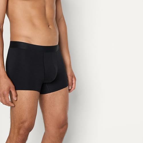 Boxer in Jersey di Cotone, Biancheria Intima Uomo, Pacco da 5, Nero, S