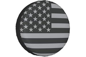 TGKBRMEA Spare Tire Cover Flag Weatherproof Universal Wheel Protectors for RV Travel Trailer Camper 16in