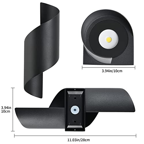 10W IP65 Waterproof 6000K Cool White LED Wall Light for Garden Balcony Living Room
