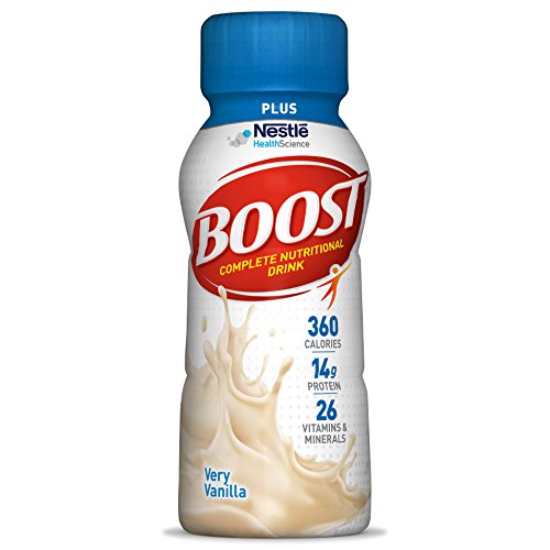 Boost Plus Complete Nutritional Drink, Very Vanilla, 8 fl oz Bottle, 24 Pack