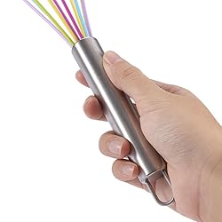 Ousyaah 5-Piece Silicone Whisk Stainless Steel