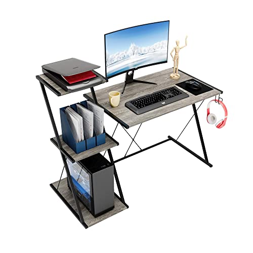 Bestier Computer Desk with Storage Shelves Study Writing Desk for Home
