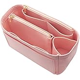 LEXSION Felt Purse Bag Organizer Insert with zipper Bag Tote Shaper Fit Speedy Neverful PM MM