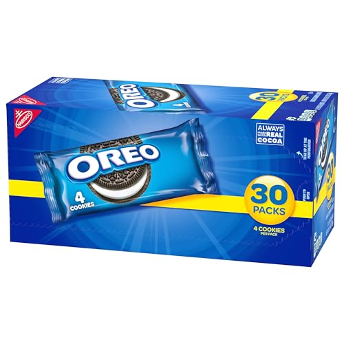 OREO CHOCOLATE SANDWICH COOKIES, 30 SNACK PACKS (4 COOKIES PER PACK)