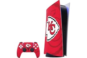 Skinit Decal Gaming Skin Compatible with PS5 Digital Edition Bundle - Officially Licensed NFL Kansas City Chiefs Double Vision Design