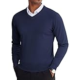 COOFANDY Men's V Neck Sweater Lightweight Knitted Pullover Sweaters