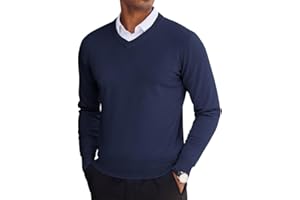 COOFANDY Men's V Neck Sweater Lightweight Knitted Pullover Sweaters
