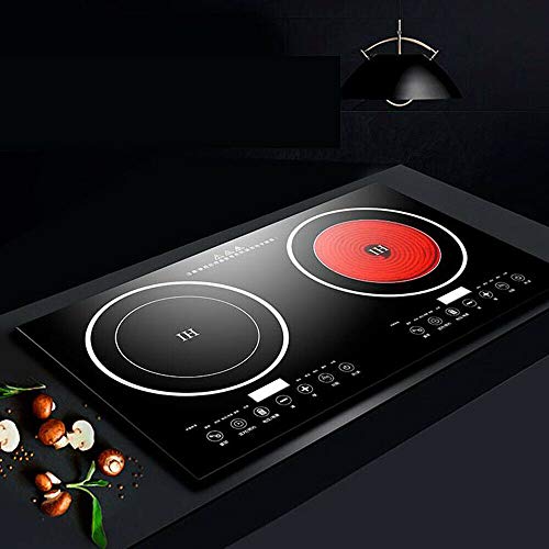 Double Induction Cooktop Portable 110V Electric 2 Digital Dual Countertop Burner Works with