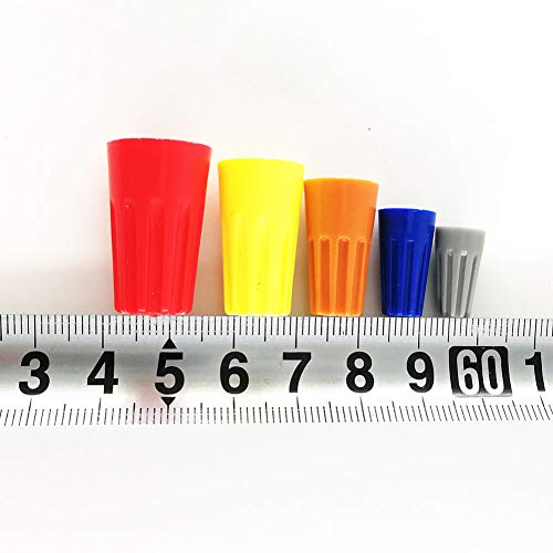 HS Blue Electrical Wire End Connectors Ribbed Caps Bulk 1000 Pack Small Twiston Wire Connectors